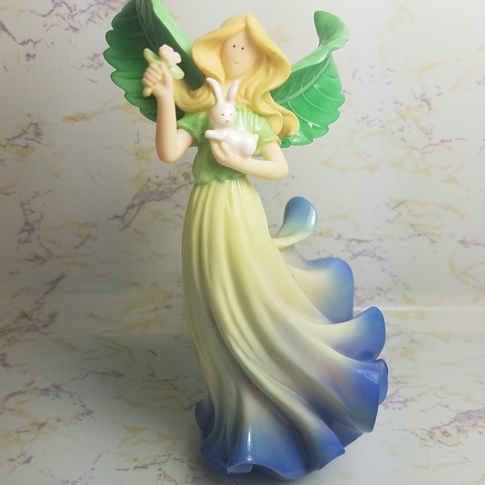 SOLD VIOLET fairy girl with bunny